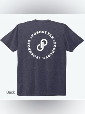 Poshmark Grey Blue Posh Swag Graphic Tee